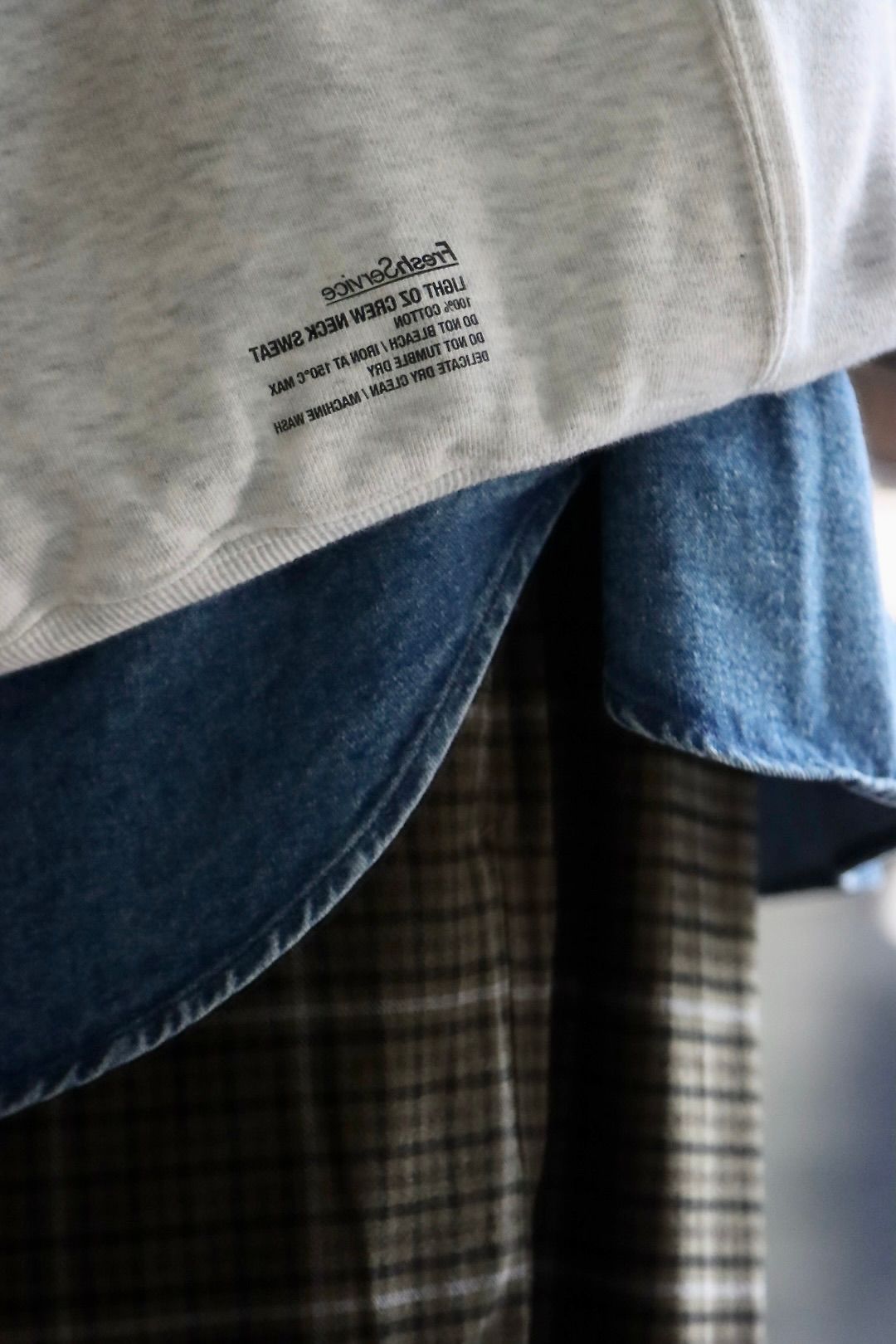 フレッシュサービス22AW WOOLY STRETCH OVER TRACK PANTS"GREEN CHECK"スタイル.2022.9.12.