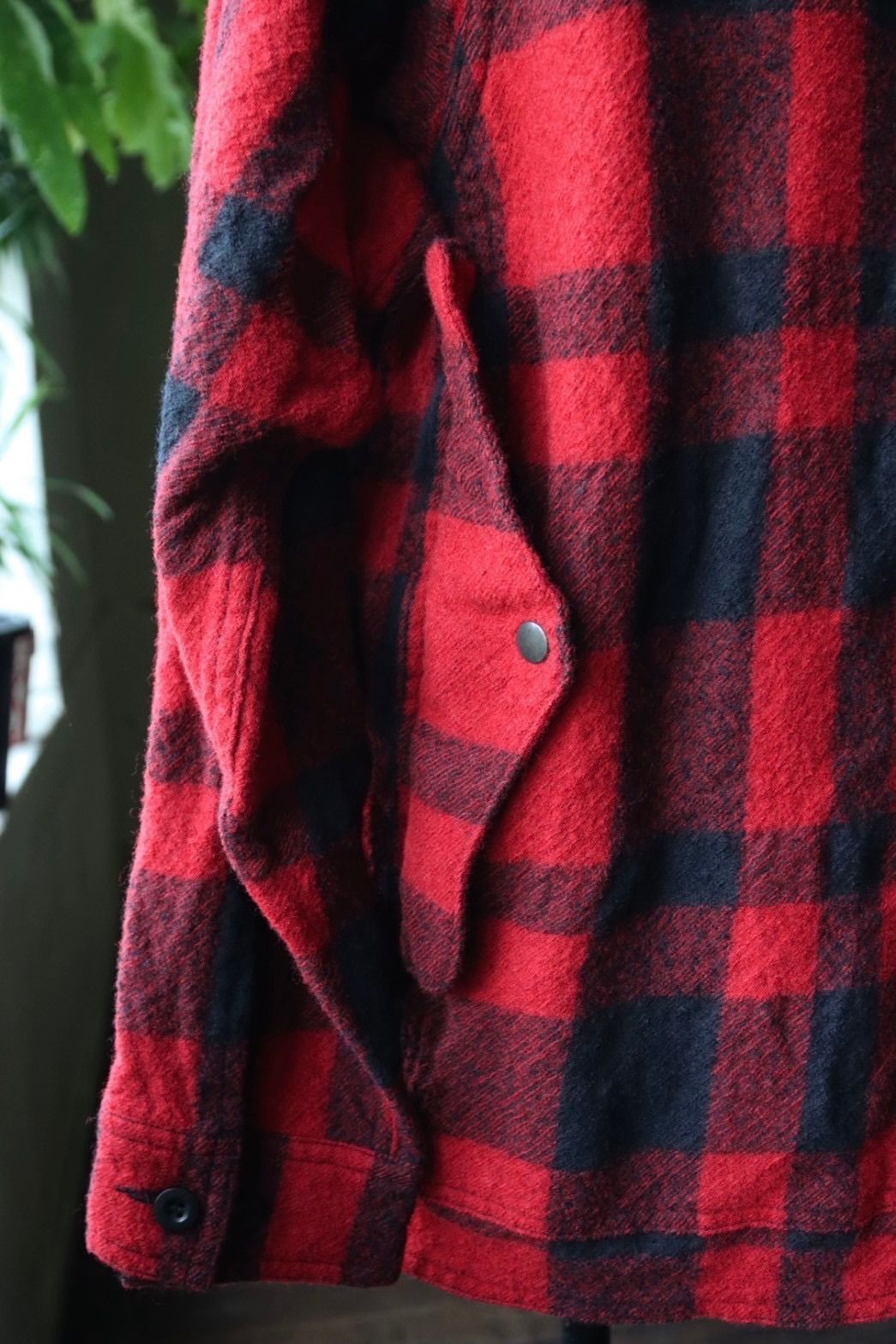 ジュンヤワタナベマン FILSON Wネームウールチェックジャケット(WP-J009-051)RED/BLACK