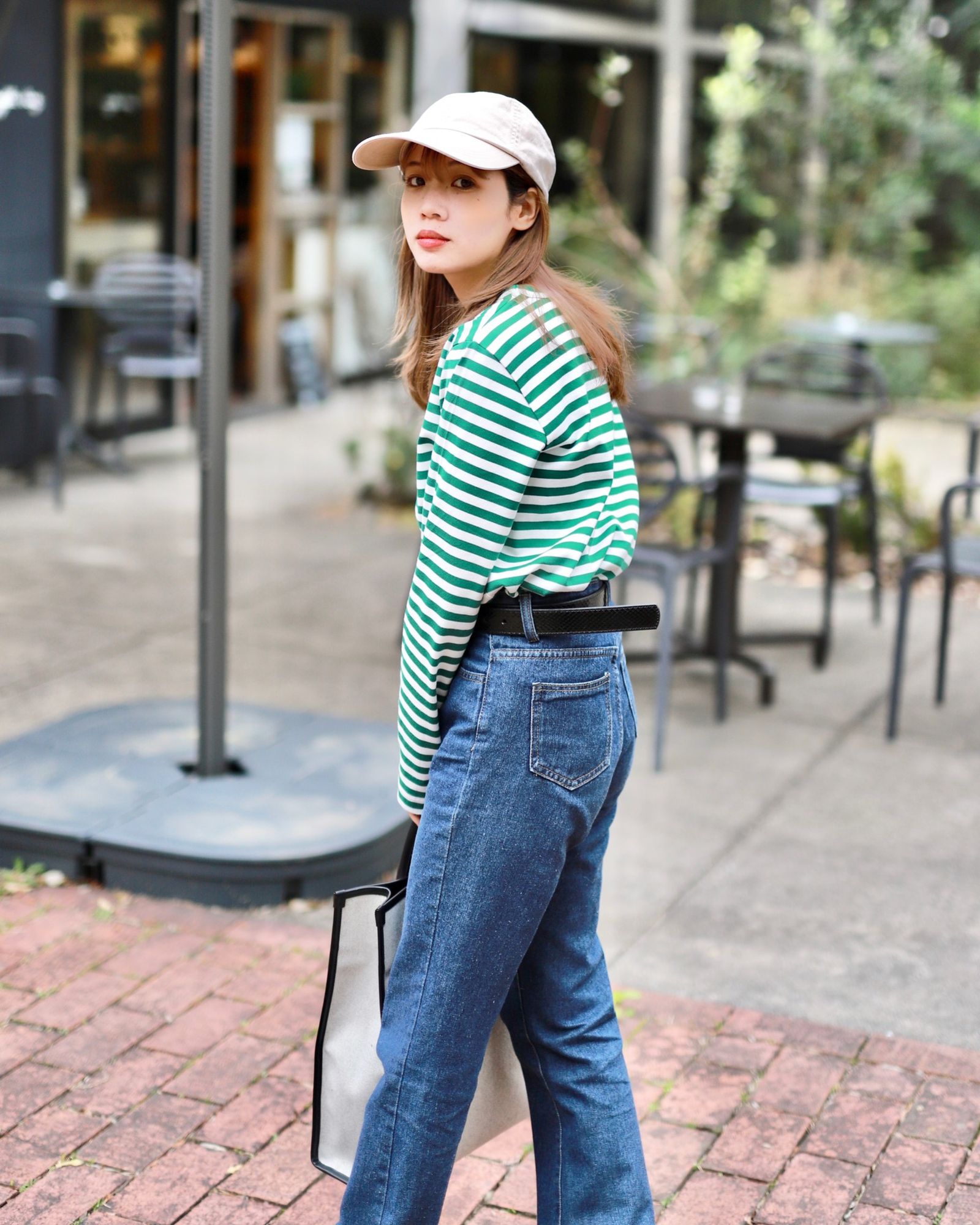 プレイコムデギャルソン ボーダーTシャツ (GREEN/WHITE)☆11月1日(土)再入荷！