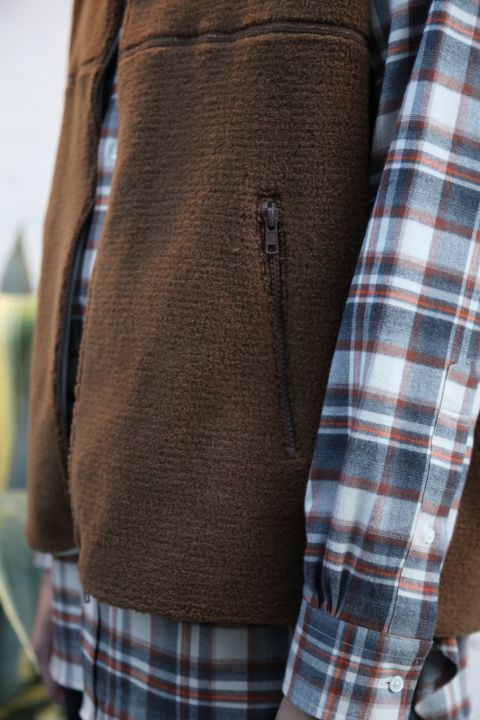 Graphpaper Wool Boa Zip-Up Vest Style.2020.10.2.