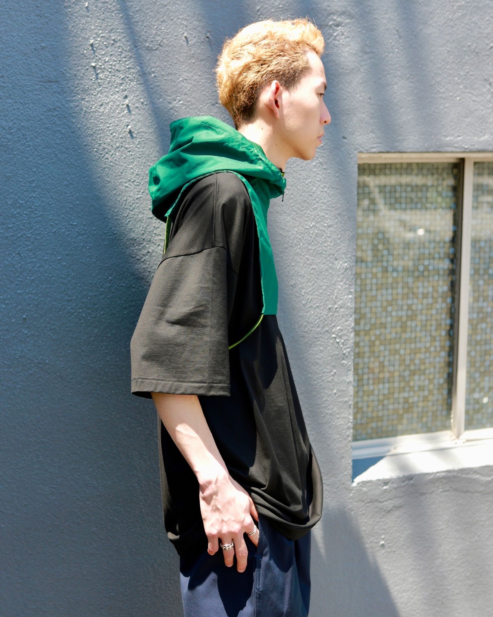 is-ness イズネス23SS フーディmixスタイル