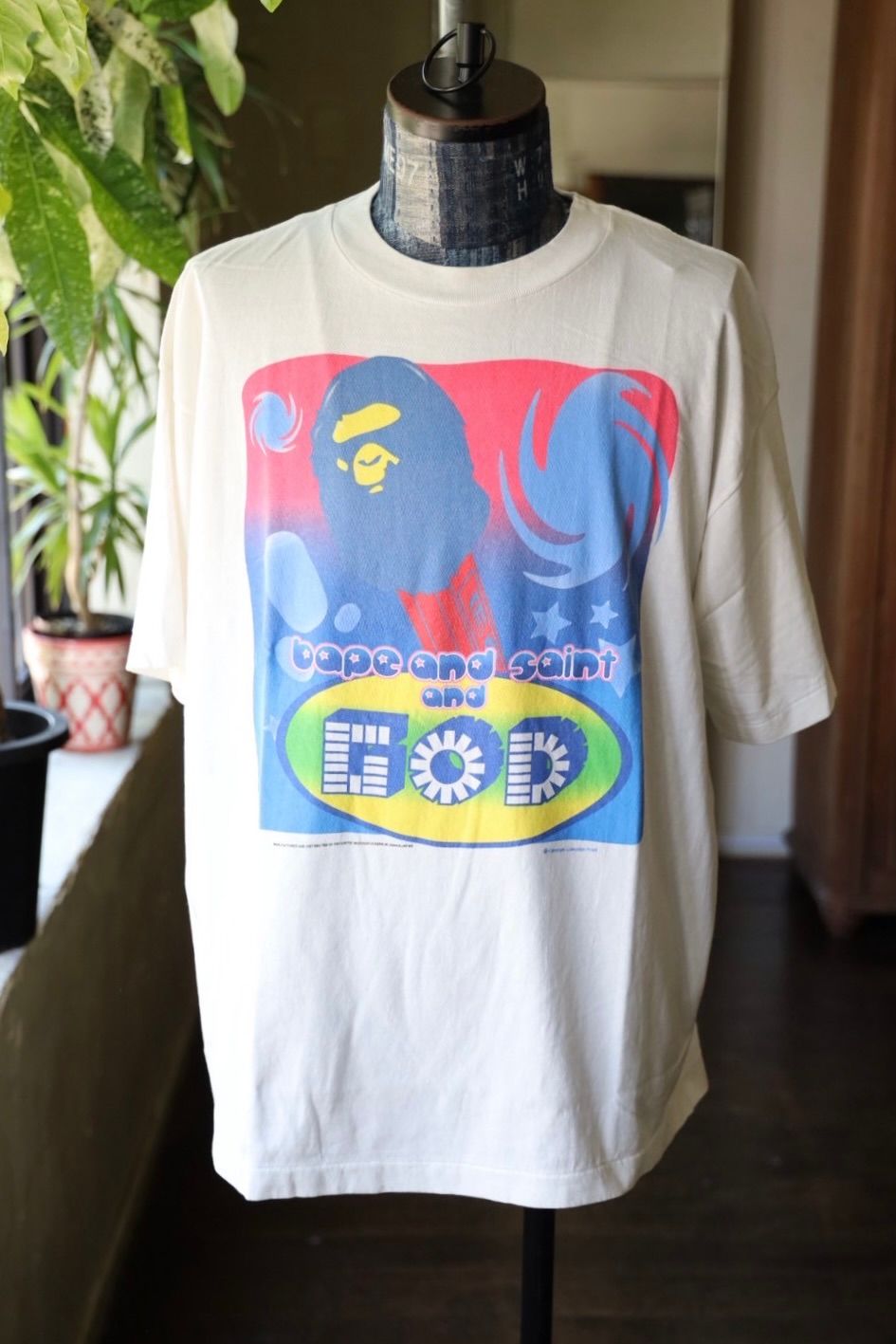 セントマイケル Tシャツ GOD BAPE_SS TEE(SM-HR1-0000-C35)WHITE★8月23日(土)発売！