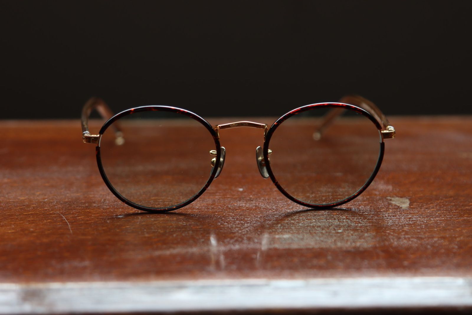 ノチノオプティカル KYOKUSUI NOCHINO-N5 #5 RICH AMBER & CHAMPAGNE GOLD × L.SMOKE GREEN