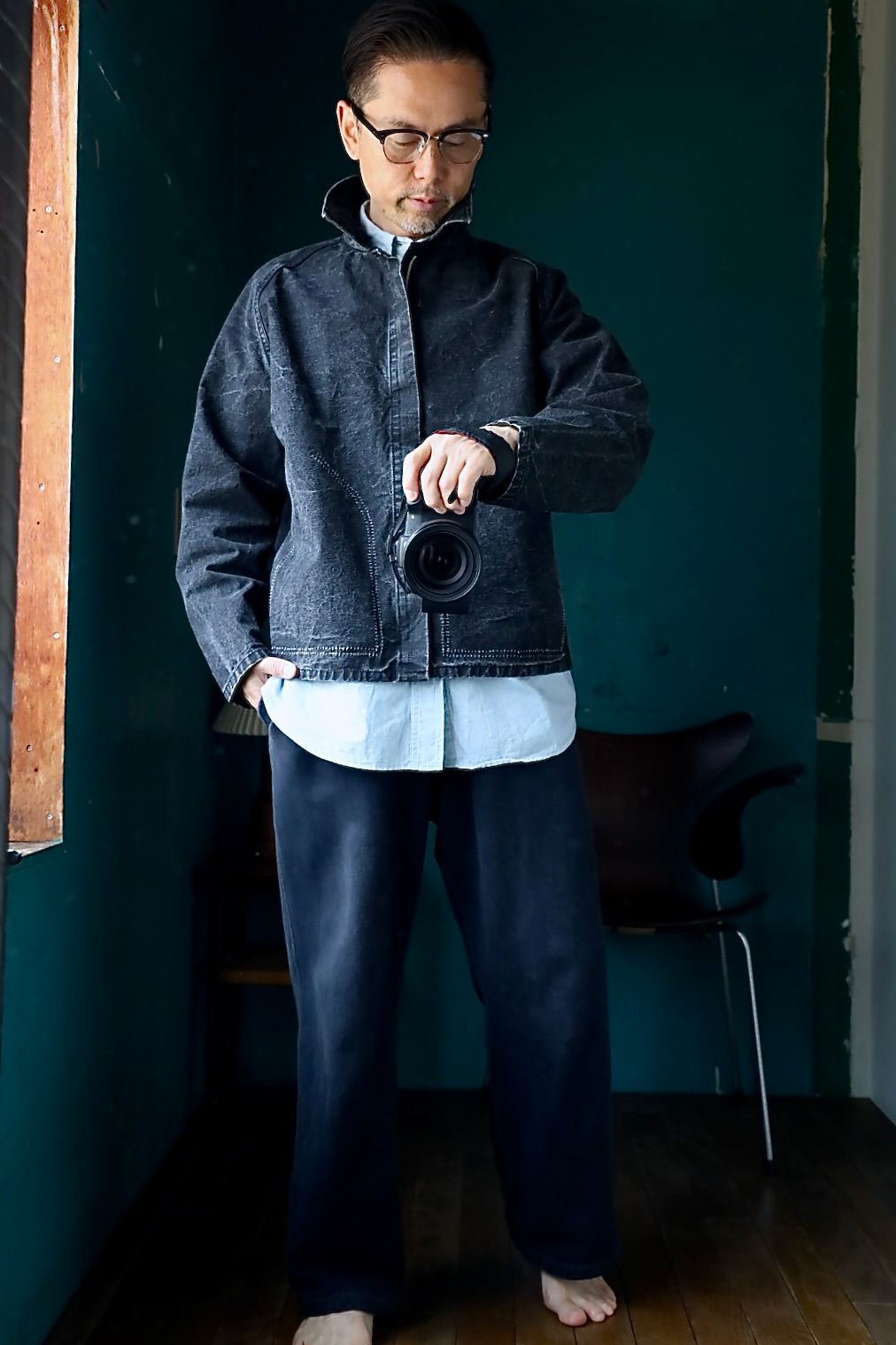 A.PRESSE(アプレッセ) / Vintage Silk Hemp Hunting Jacket