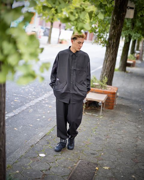 FreshService WOOLY TWILL TECH SHIRT(BLACK)9月28日(土)新作初売！