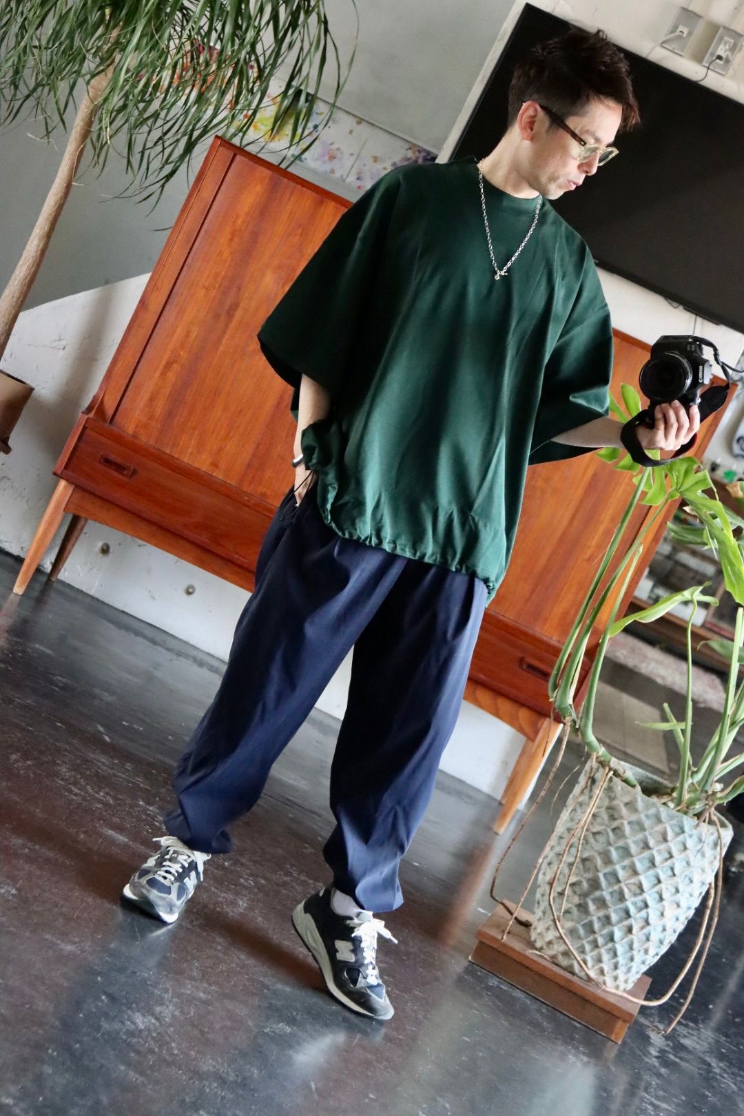 イズネス22SS BALLOON T-SHIRT(31SSSH05)GREEN