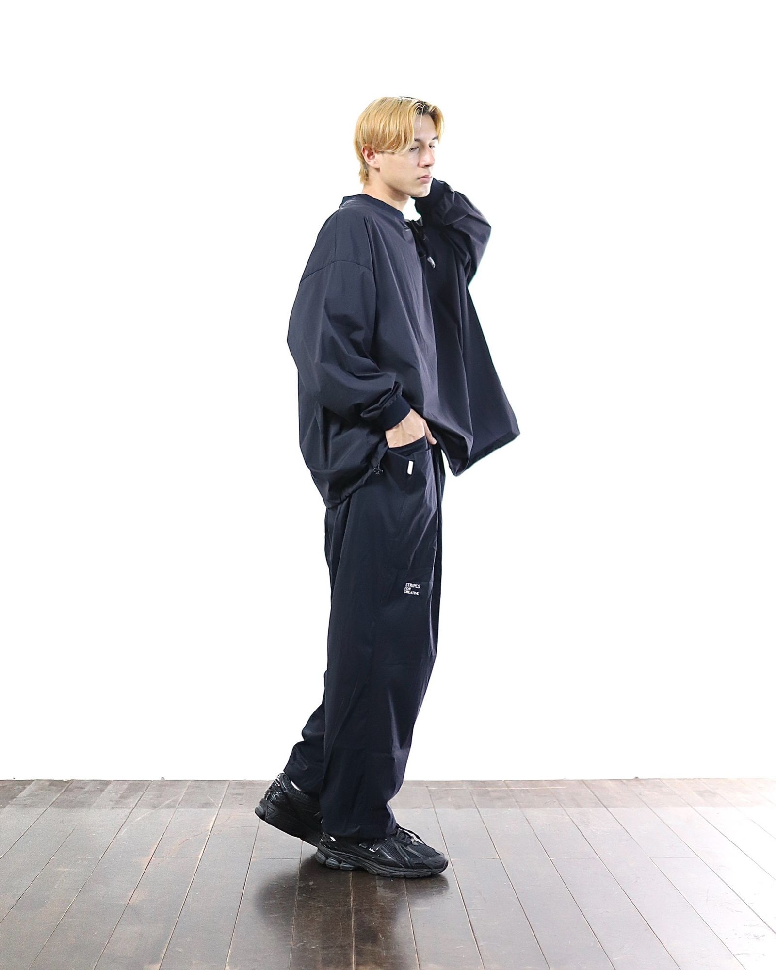 S.F.C 24SS エスエフシー BIG NYLON LS TEE(SFCSS24S04)NAVY☆2月24日(土)発売！