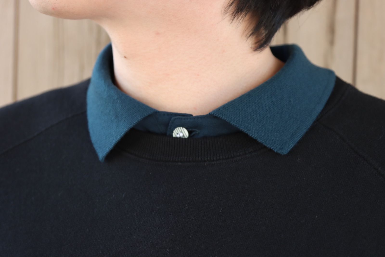 SFC RAGLAN BASIC CREW"BLACK"style.