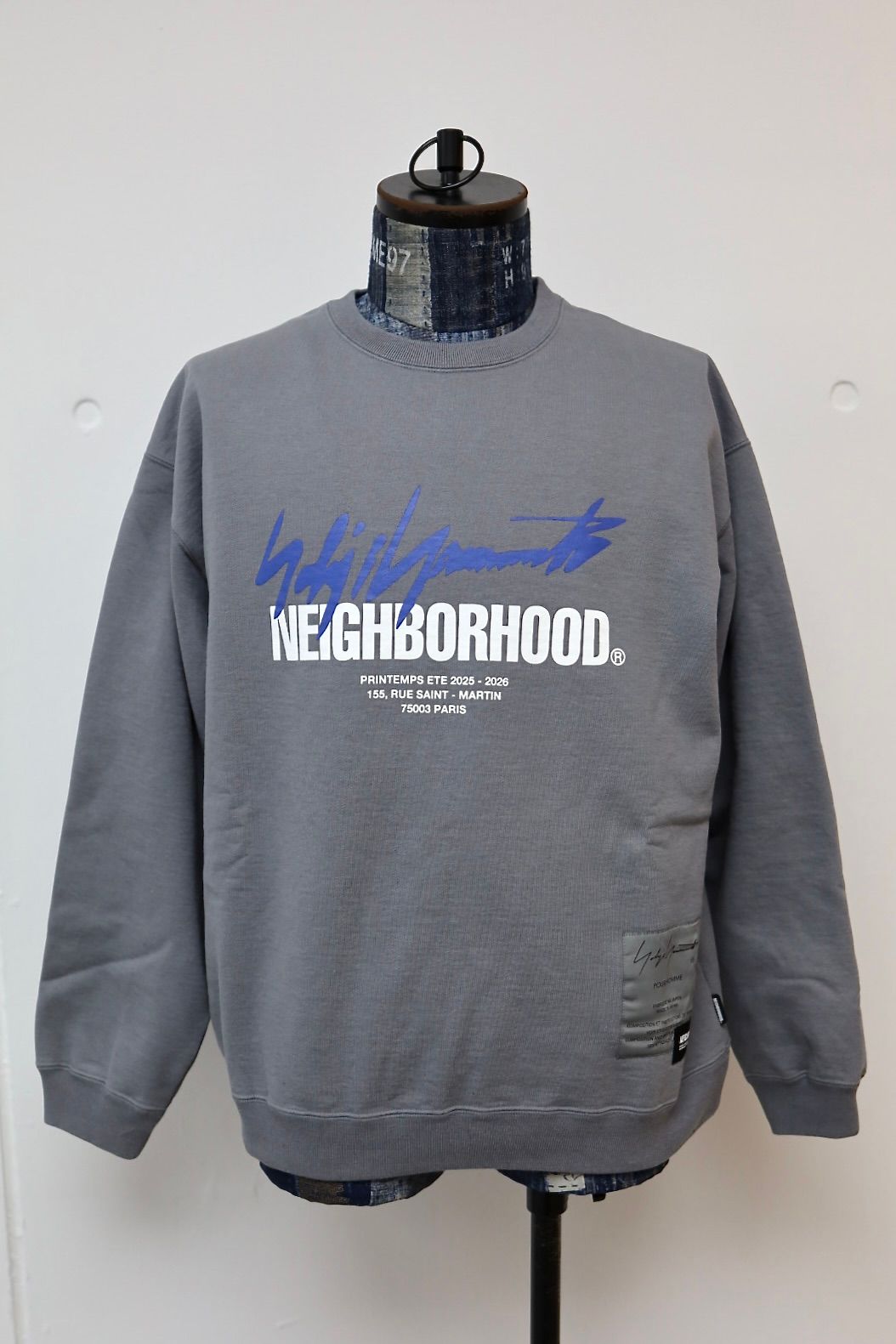 Yohji Yamamoto × NEIGHBORHOOD SWEAT SHIRT LS(HK-T99-99-1S26)GRAY★12月5日(金)発売！