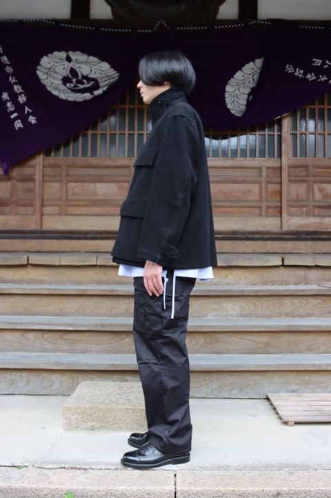 YOKE MILITARY FIELD JACKET"BLACK"style
