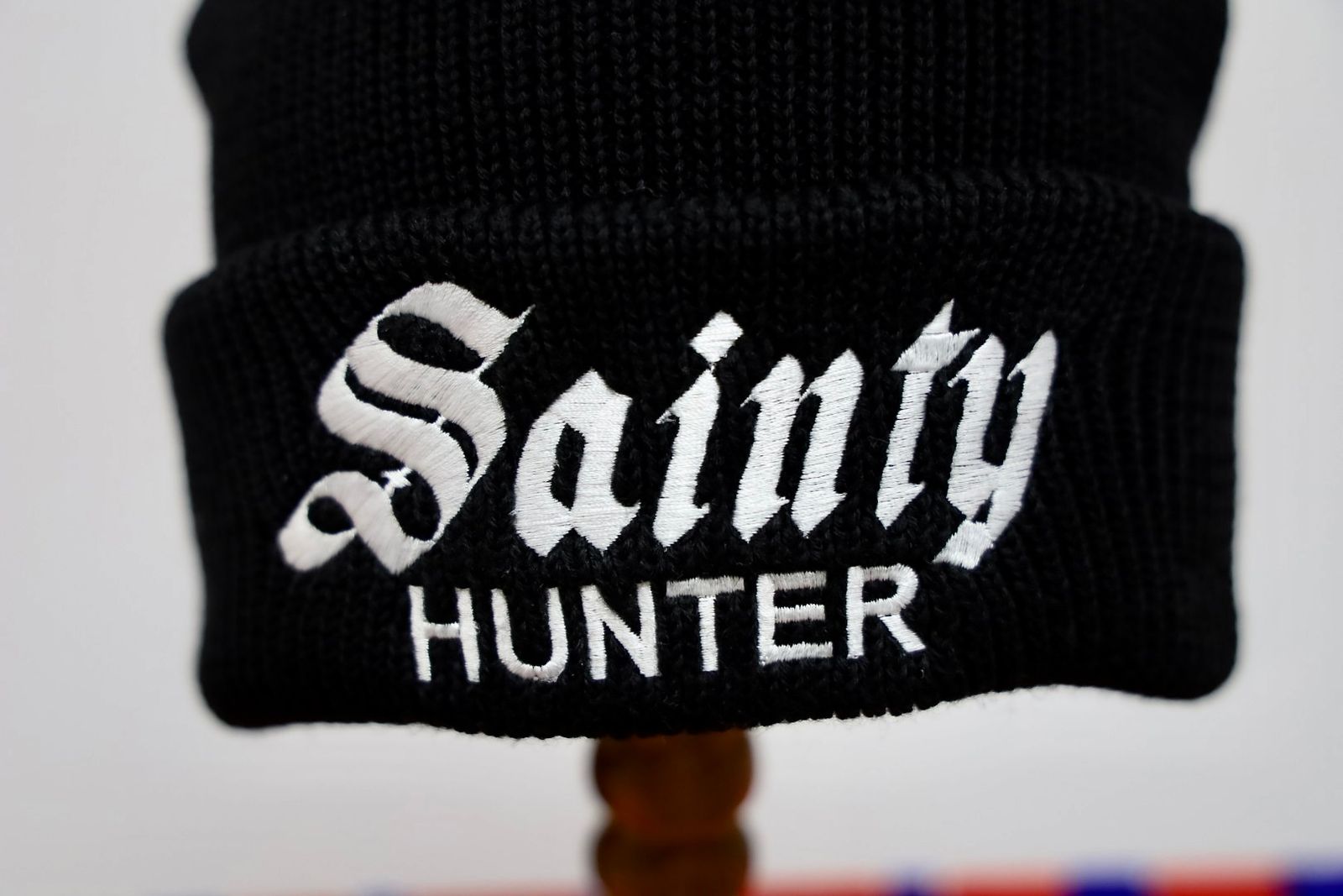 セントマイケル 26SS BH_KNIT CAP/SAINTY HUNTER(SM-MK8-0000-C38)BLACK