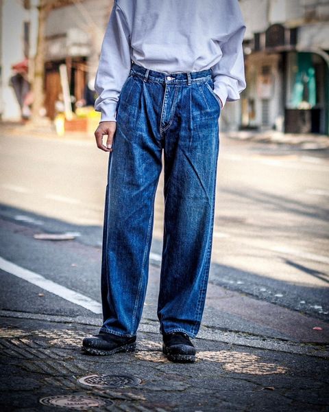 グラフペーパー Selvage Denim Two Tuck Pants(DARK FADE INDIGO) 1月18日(土)新作発売！