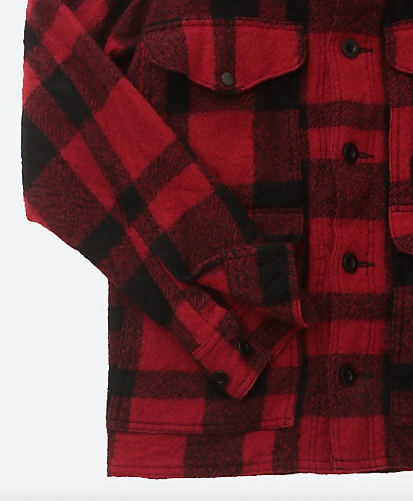 ジュンヤワタナベマン FILSON Wネームウールチェックジャケット(WP-J009-051)RED/BLACK