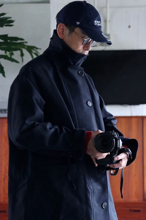 アプレッセ22FW Motorcycle Half Coat"NAVY"スタイル