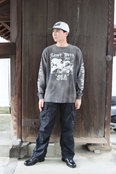 セントマイケル×WIND AND SEA LS T-SHIRT(SM-A21-0000-061) style.2021.8.27 8月28日発売