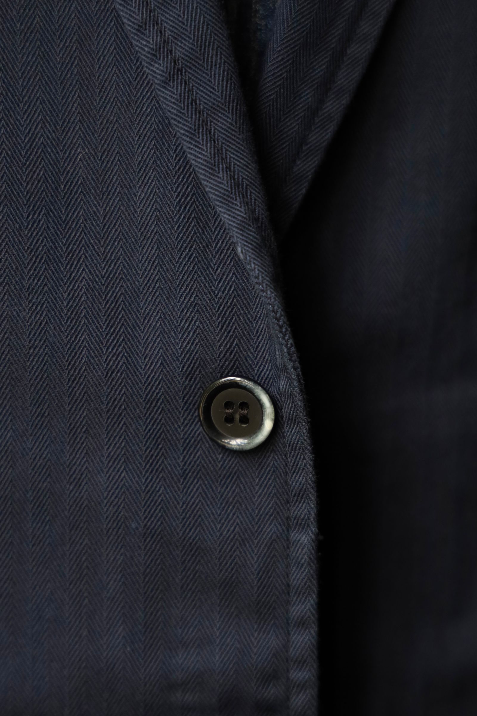 S.F.C 24FW エスエフシーTAILORED SHIRT JACKET HERRINGBONE(SFCEW24S01)Navy