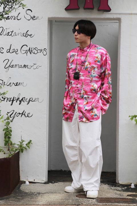 doublet ALOHA KUNG FU SHIRT"PINK"style.2020.8.8.