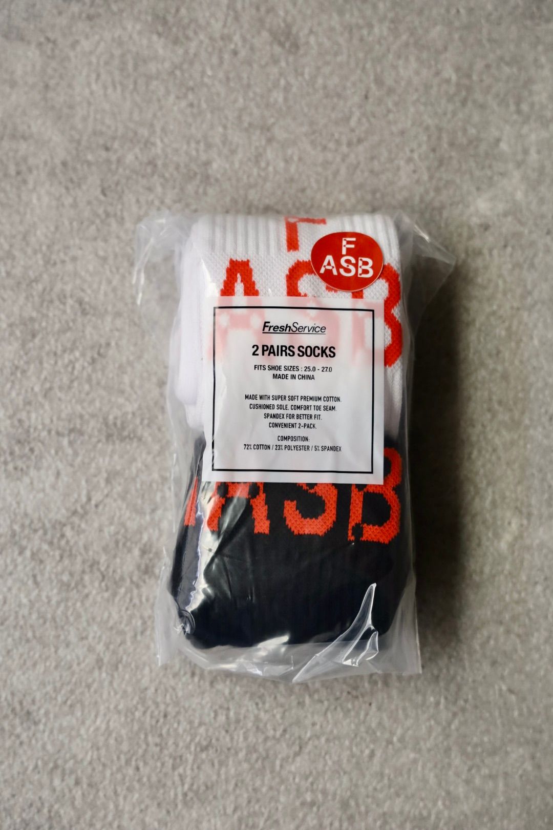 フレッシュサービス AS×FS 2-PACK SOCKS(FSP253-90161AS)WHITE×BLACK☆8月30日(土)発売！