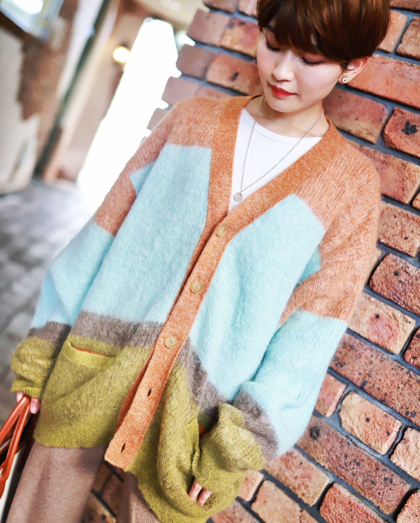 YOKE 新作MOHAIR BORDER CARDIGAN style.2023.9.1