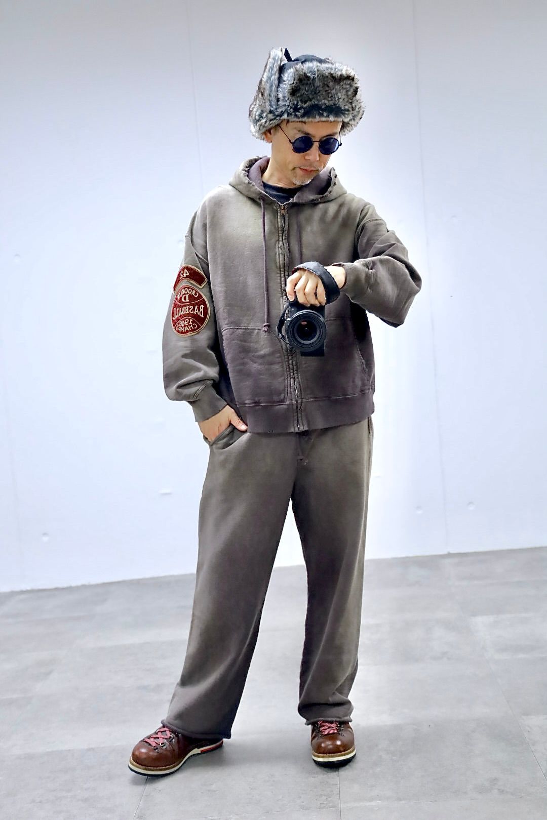 BOW WOW 25FWバウワウ  BASEBALL CHAMPION ZIP HOODIE AGED(BW252-BCZH) AGED BROWN★10月25日(土)発売！