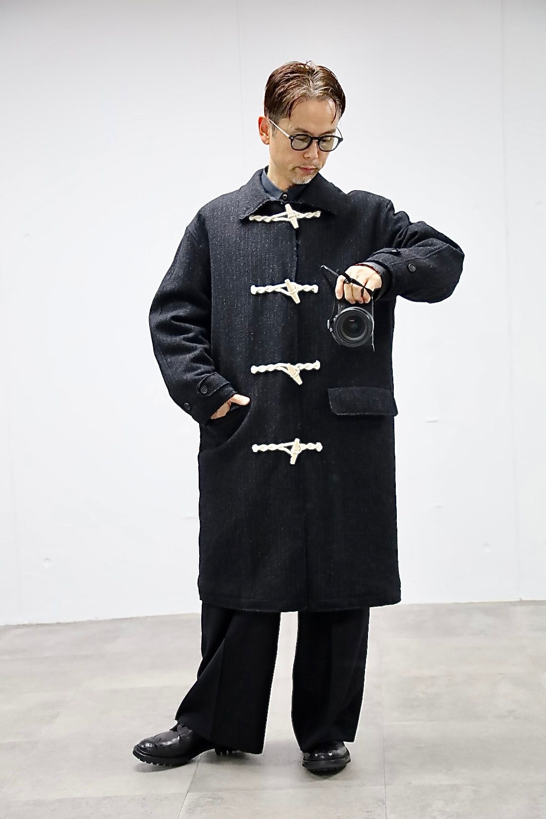 COMME des GARCONS HOMME ストライプダッフルコートスタイル2025.10.3.