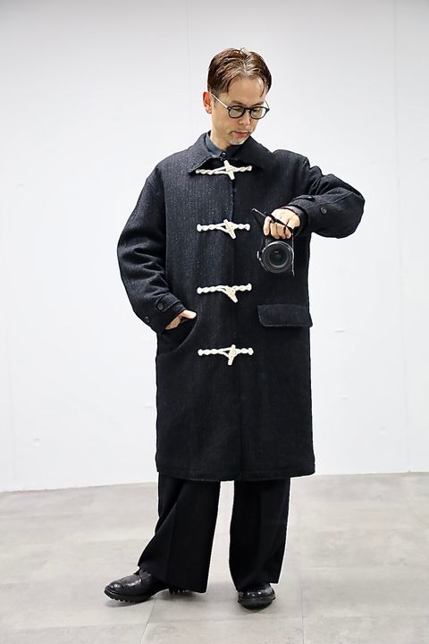 COMME des GARCONS HOMME ストライプダッフルコートスタイル2025.10.3.