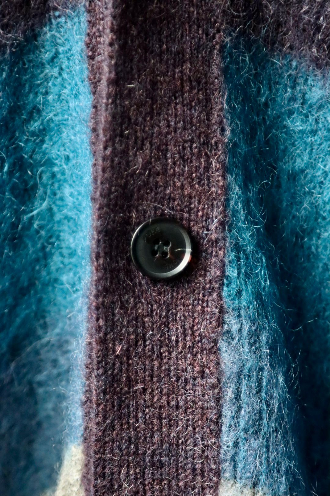 YOKE - ヨーク23AW MOHAIR BORDER CARDIGAN(YK23FW0571S)PURPLE