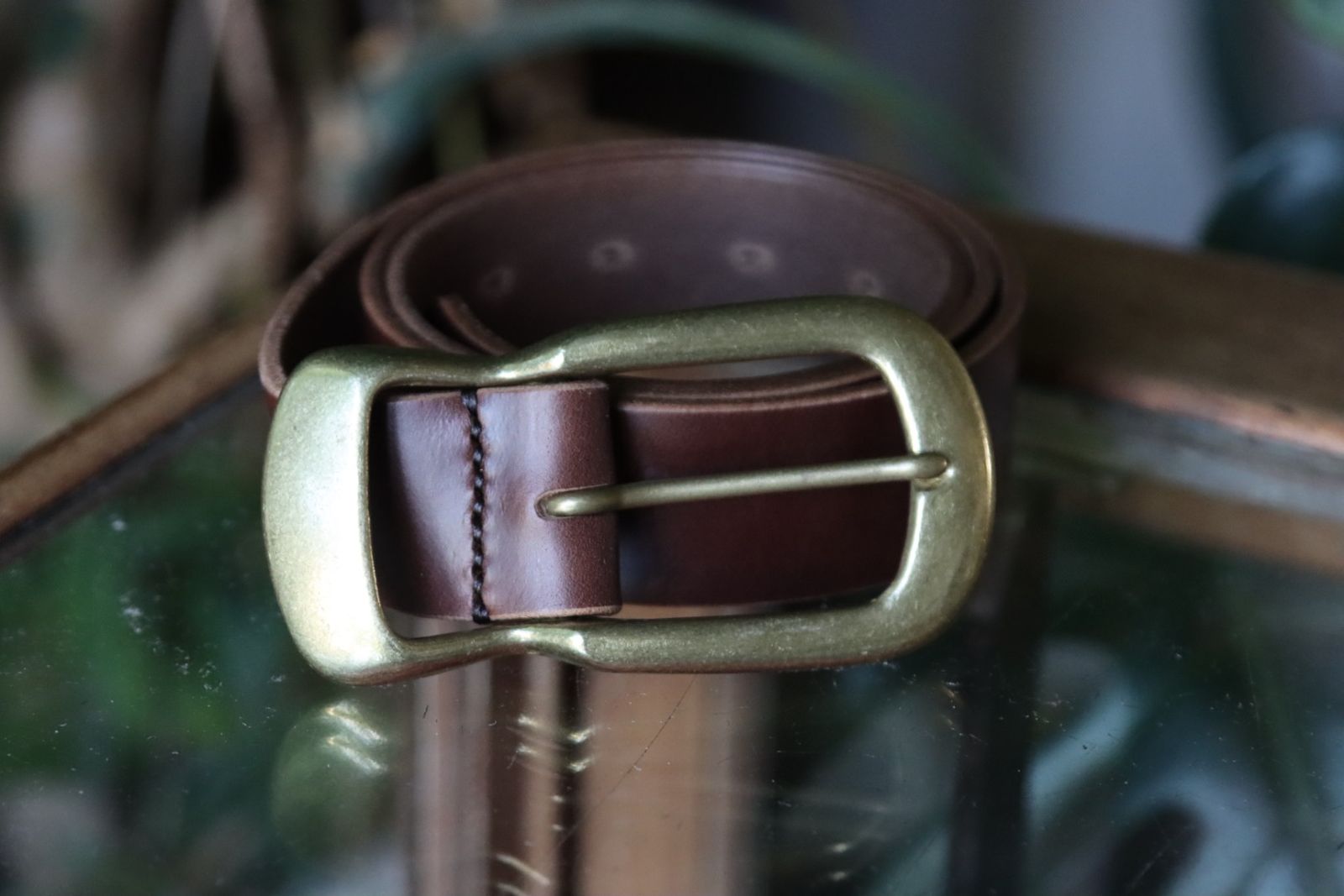 Hender Scheme - エンダースキーマ 22秋冬 Settler's belt 35mm qn-rc-sb3 dark dark  brown/AG | mark