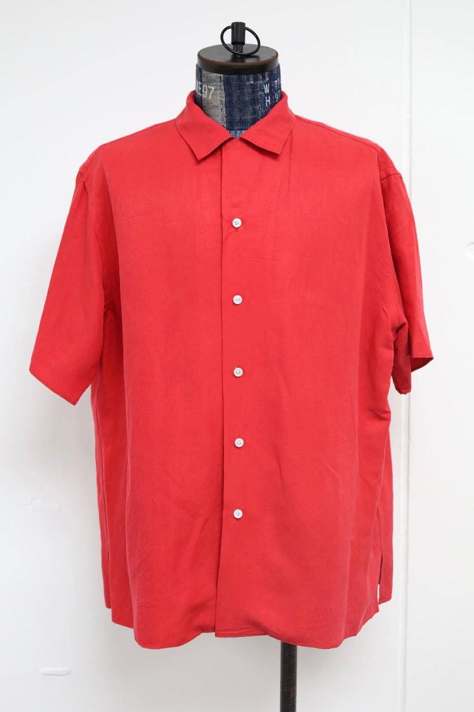 アプレッセ 2026 STYLE1  Vintage Silk Linen S/S Open Collar Shirts(26SAP-02-09)RED☆4月11日(土)発売！