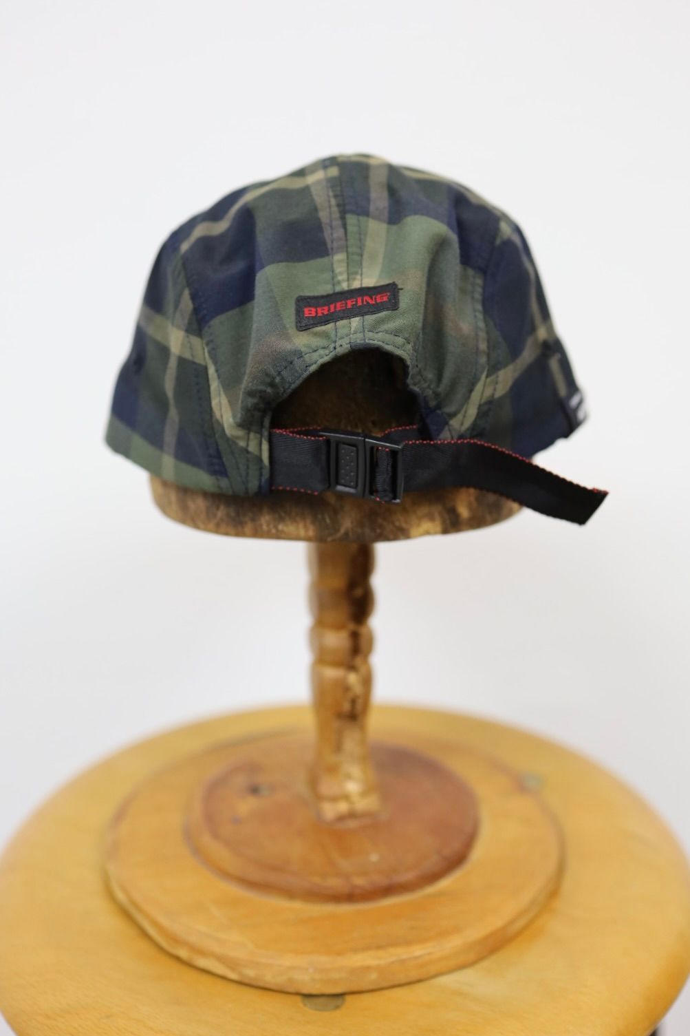 コムデギャルソンオム26SS BRIEFINGコラボ 綿エステルチェックCAP(HQ-K602-051-1)KHAKI/BROWN★4月3日(金)発売！