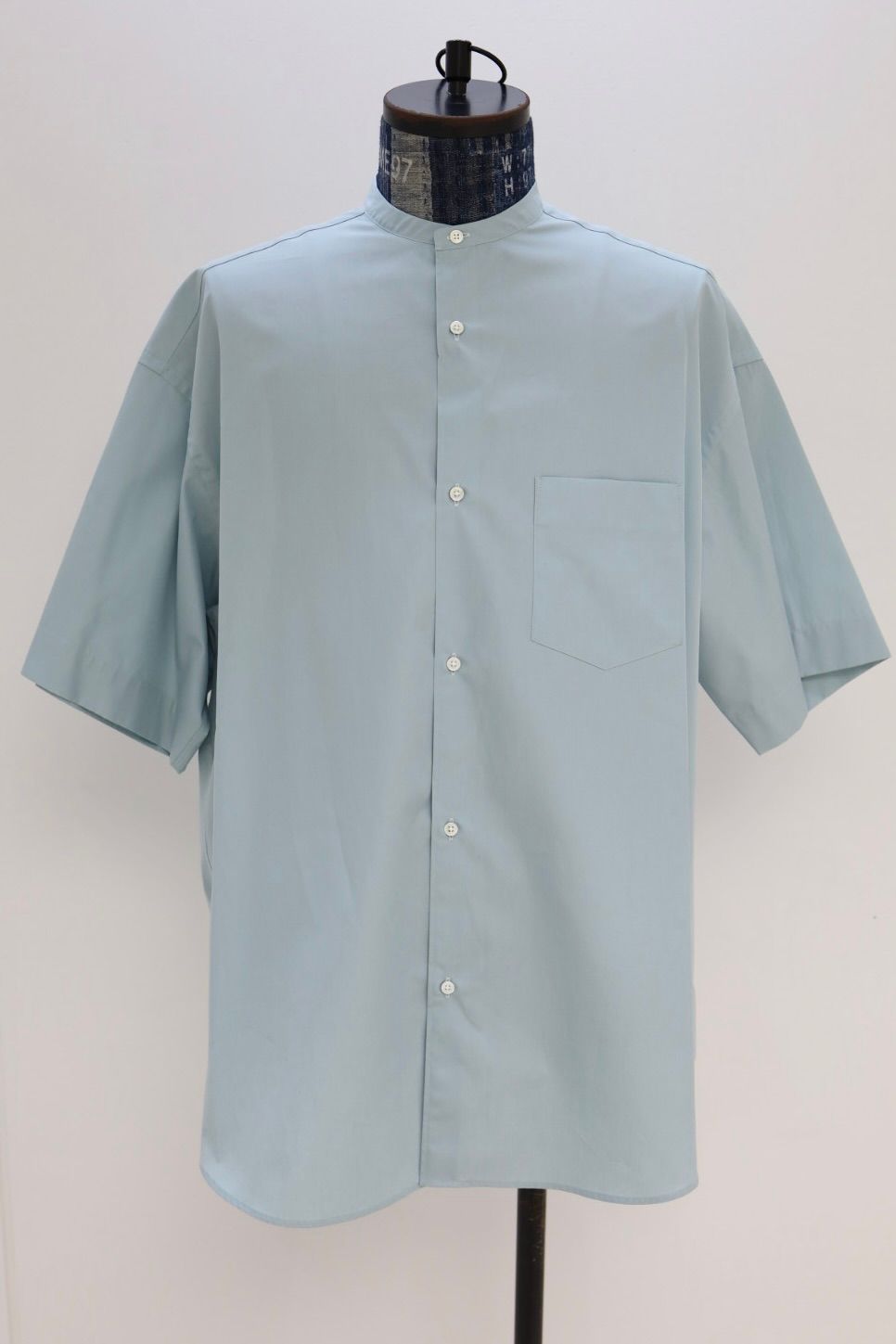 グラフペーパー 26SS ALUMO for GP S/S Oversized Band Collar Shirt(GM261-50225)SMOKE BLUE☆3月20日(金)発売！