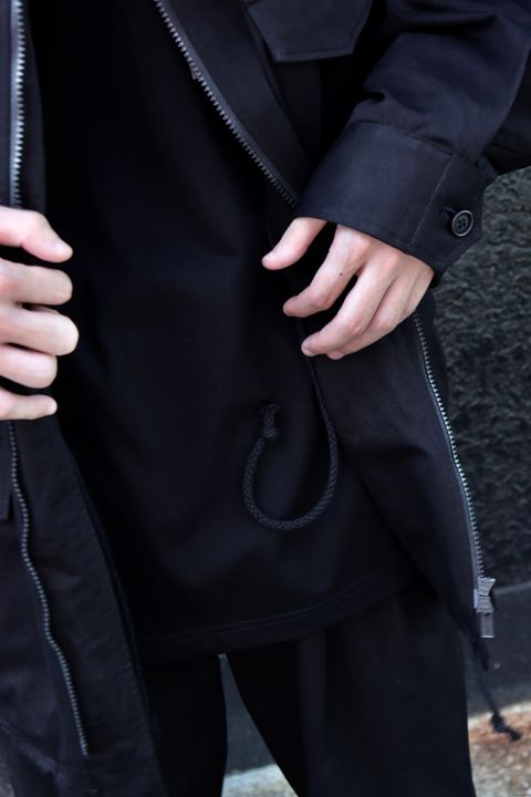 yohji yamamoto 23AW HOODED MILITARY JACKETスタイル