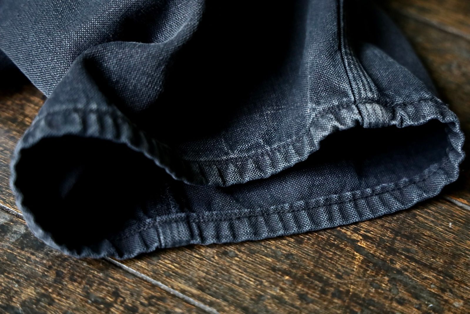A.PRESSE - Silk Hemp Double Knee Pants( 24AAP-04-10H )BLACK7 A.PRESSE - Silk Hemp Double Knee Pants( 24AAP-04-10H )BLACK7