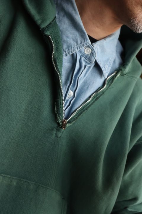 A.PRESSE アプレッセ24SS Vintage Half Zip Sweat Hoodieスタイル