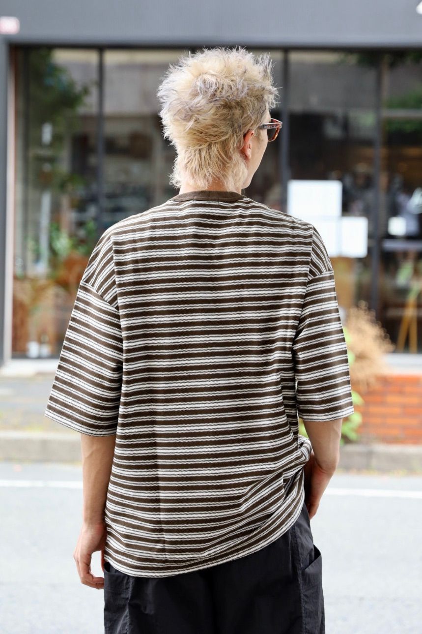 COMME des GARSONS 新作天竺ボーダー Tシャツ MARKスタイル