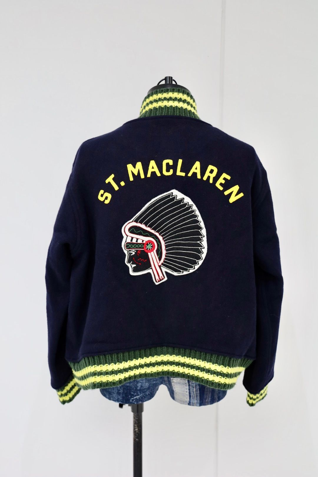 BOW WOW 25FWバウワウ ST. MACLAREN UNIV. VARSITY JACKET AGED(BW252-MUVJ)AGED NAVY×YELLOW★10月11日(土)発売！