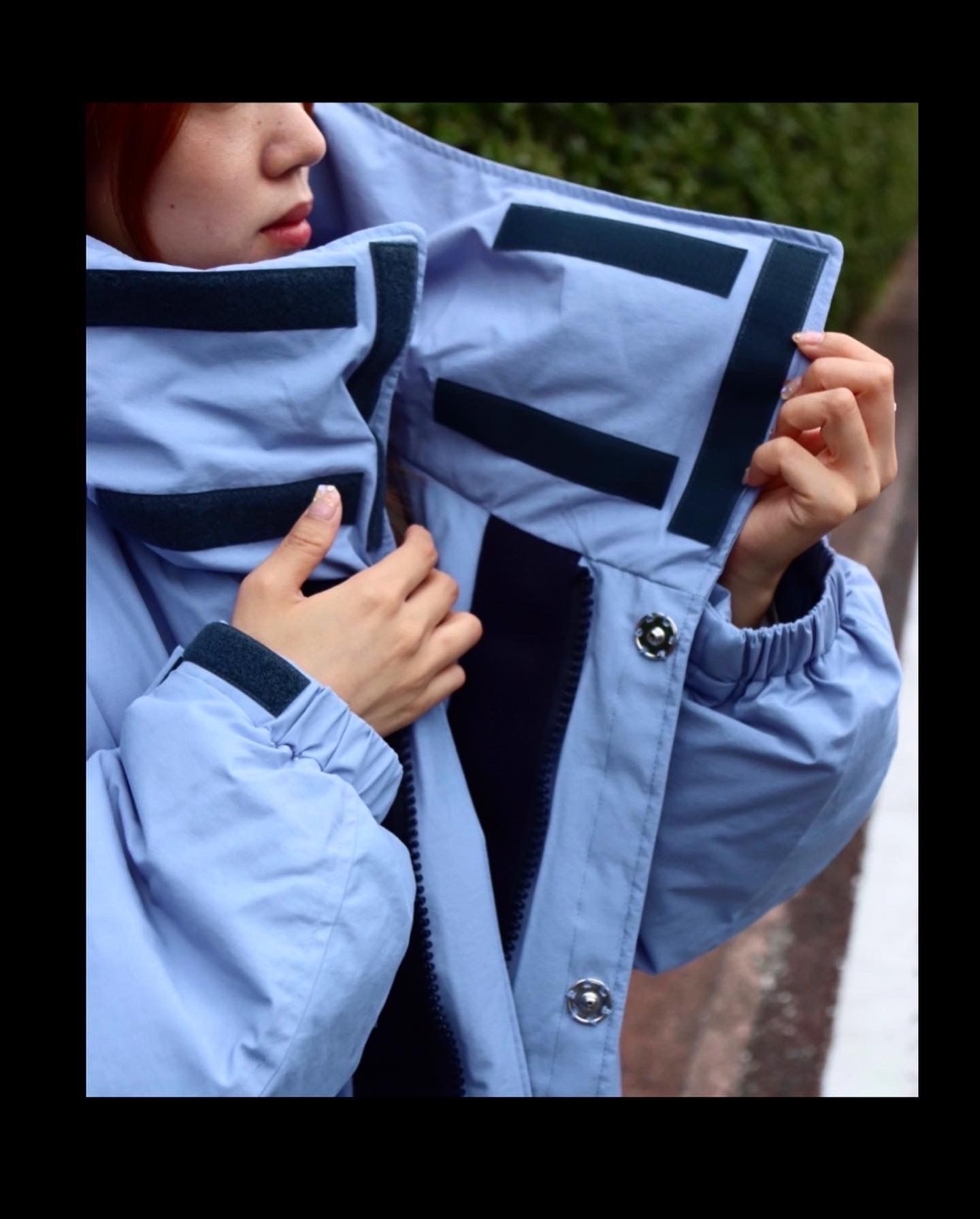 イズネス22AW DOWN JACKET is-ness×Yeti (IS-YETIK01)BLUE GRAY