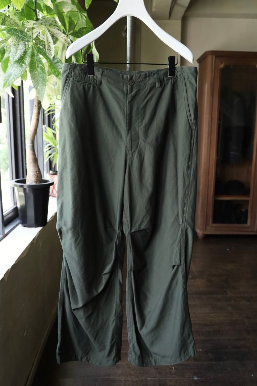 グラフペーパー 25AW Cotton Cupro Back Satin Military Pants(GM253-40345)GREEN☆9月6日(土)発売！