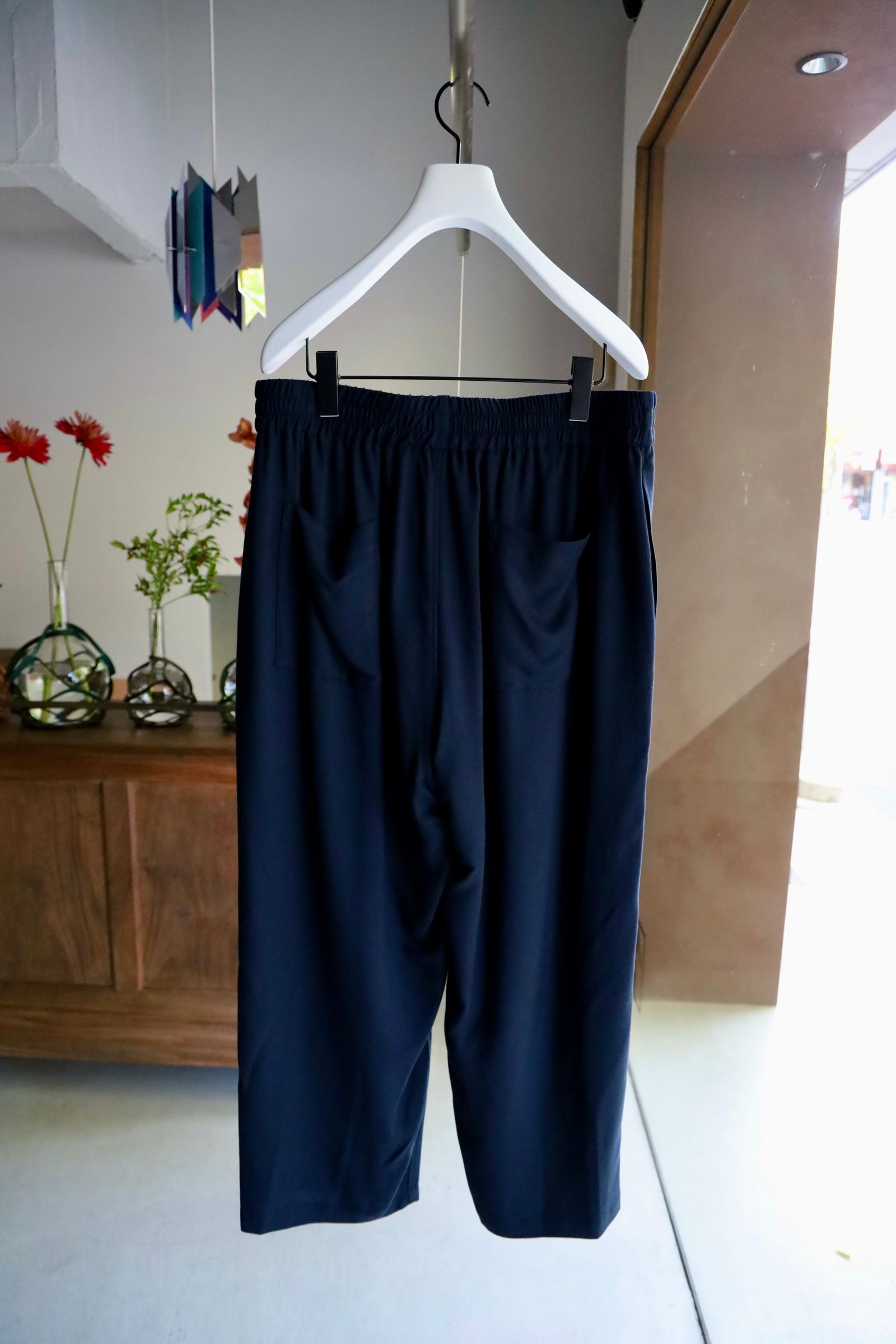 グラフペーパー SIDOGRAS Twill Viscose  Sleeping Easy Pants (GM244-40013B)NAVY