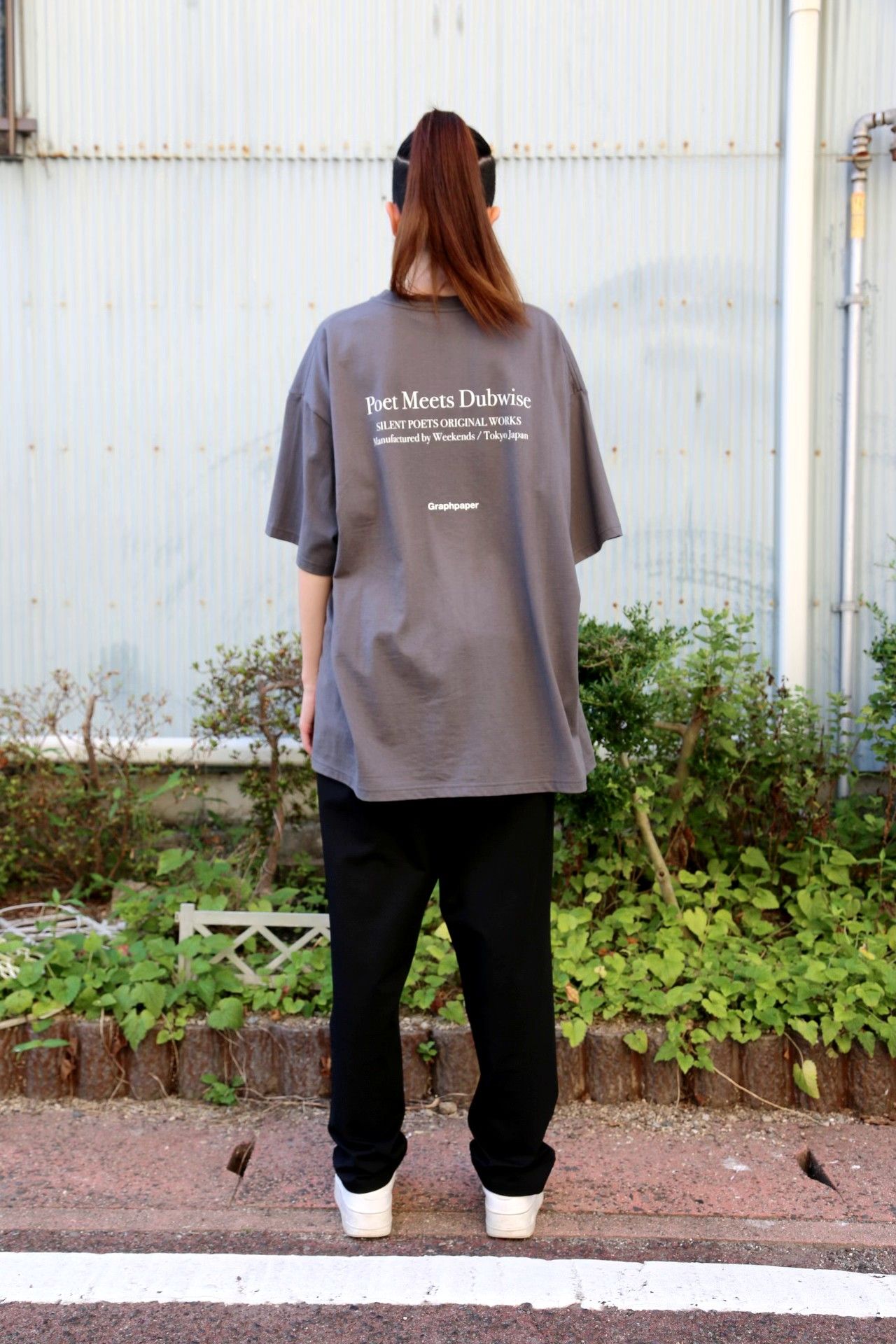 Graphpaper POET MEETS DUBWISE for Graphpaper Oversized Tee “WORDS AND SILENCE” style. 2021.07.20.