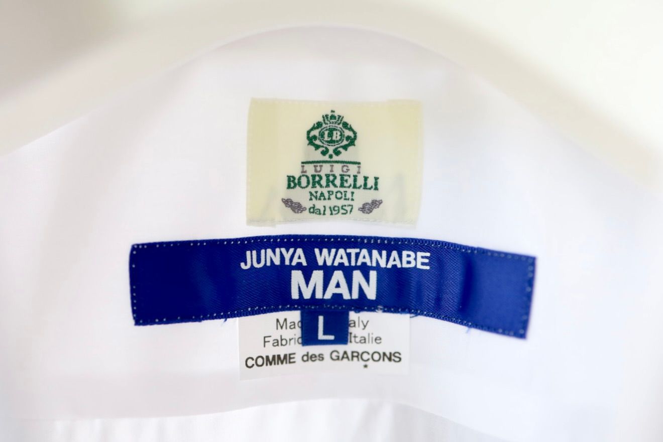 ジュンヤワタナベマン 26FW LUIGI BORRELLI 綿ブロードドレスシャツ(WR-B110-051)WHITE☆9月4日(金)発売！