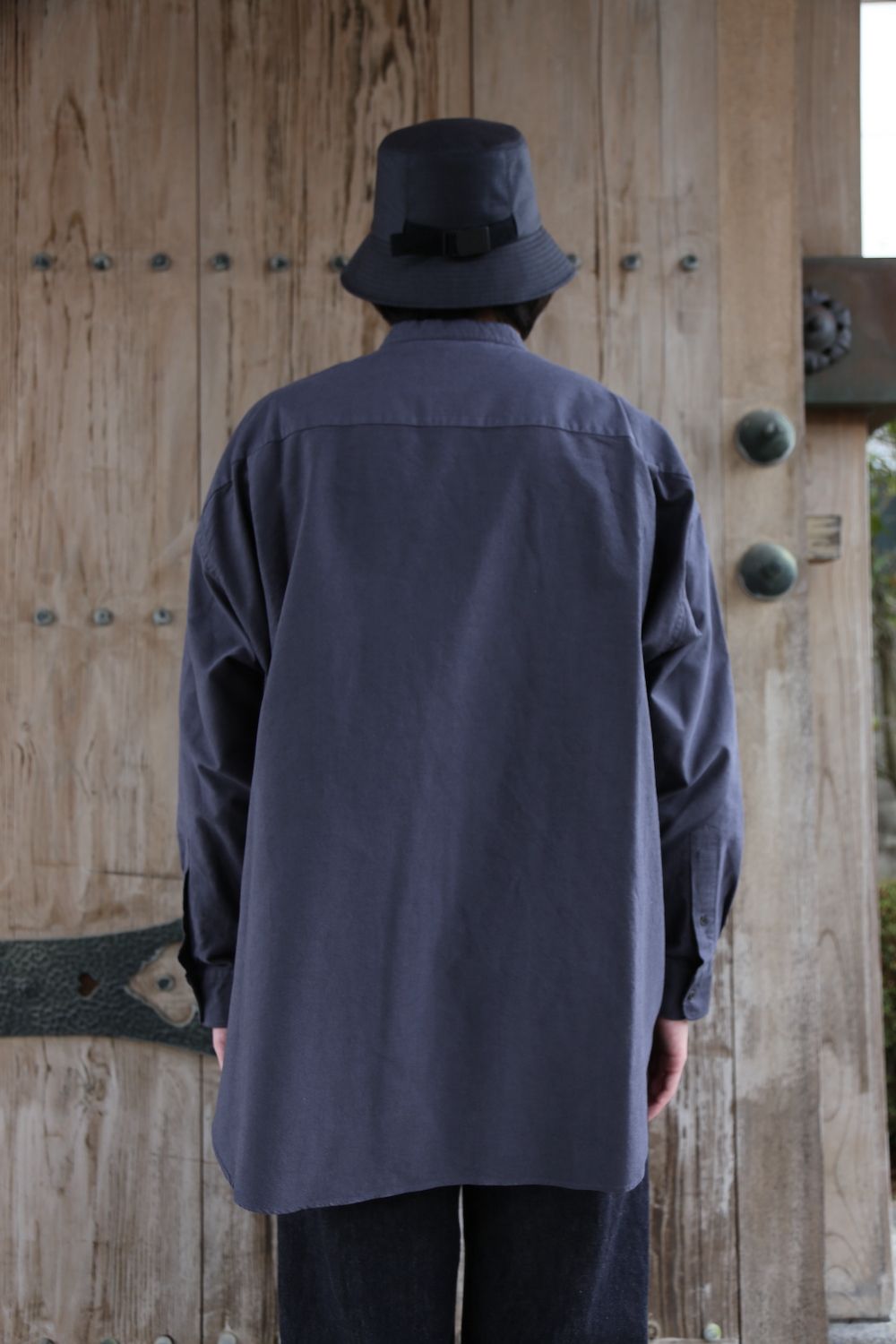 Graphpaper Oxford Oversized Band Collar Shirt(GM211-50137B