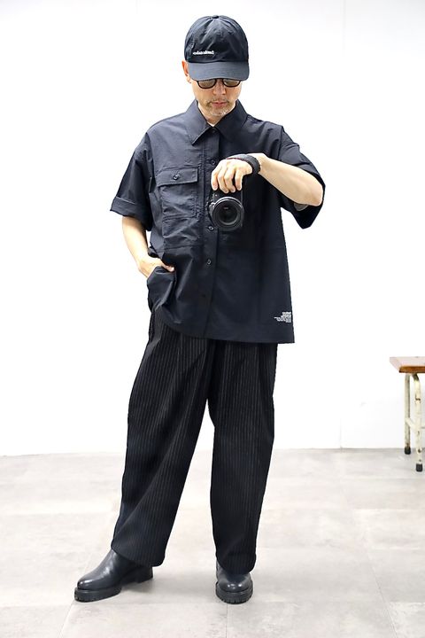 FreshService 26SS CORPORATE WIDE EASY PANTS"BLACK STRIPE"スタイル