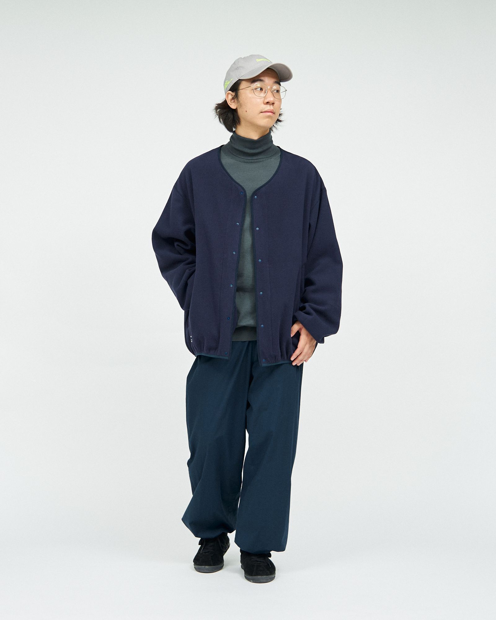フレッシュサービス SYNTHETIC FLEECE CARDIGAN(FSC243-30093)NAVY