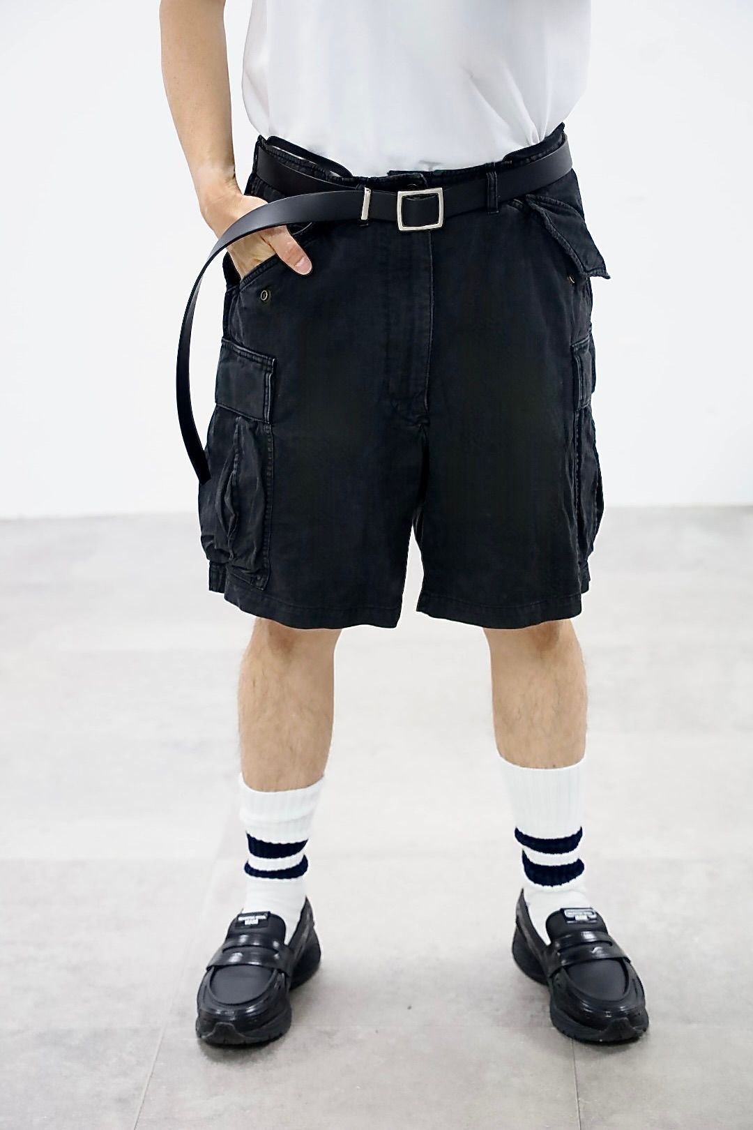 COMME des GARCONS HOMME 26FWリブライン入りナイロンツイルジャケット"BLACK"スタイル