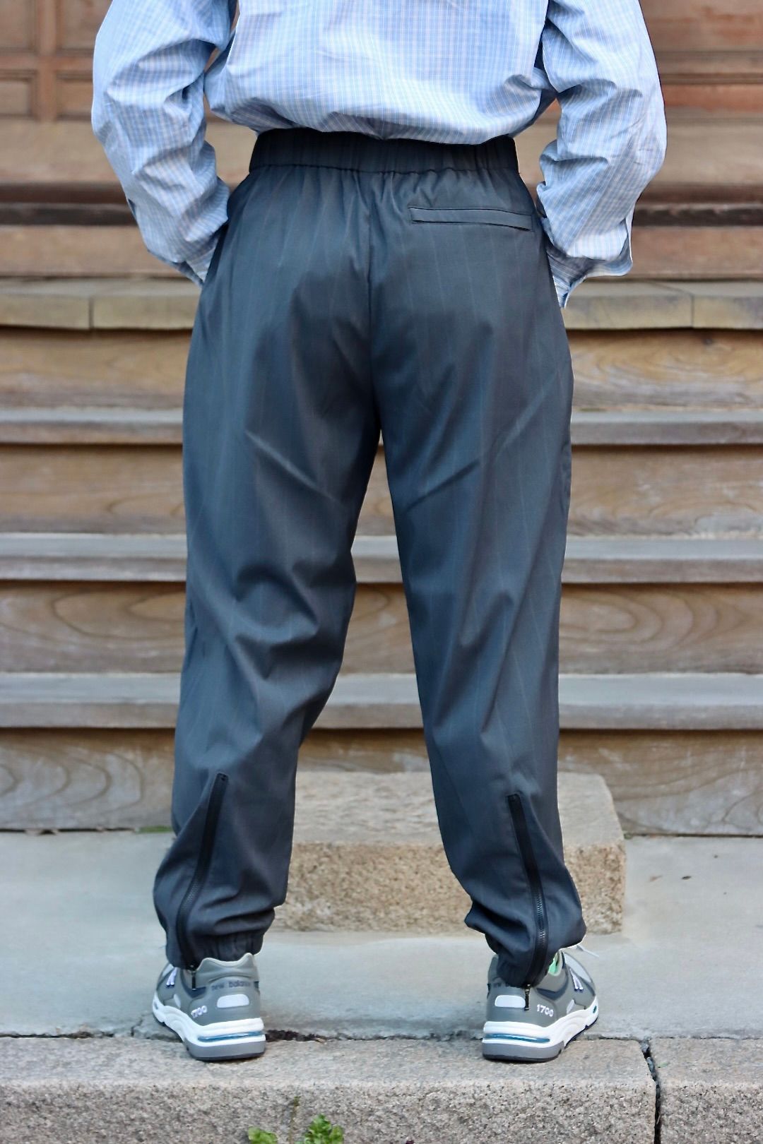 is-ness×NEAT LORO PIANA SPORT FABRICS PANTS"CHARCOAL"イズネス22SS
