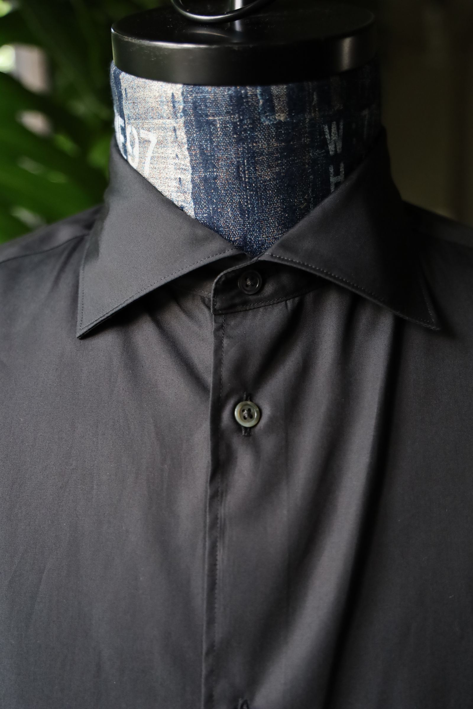 Hight Count Wide Spread Collar Shirt(GM234-50032B)BLACK
