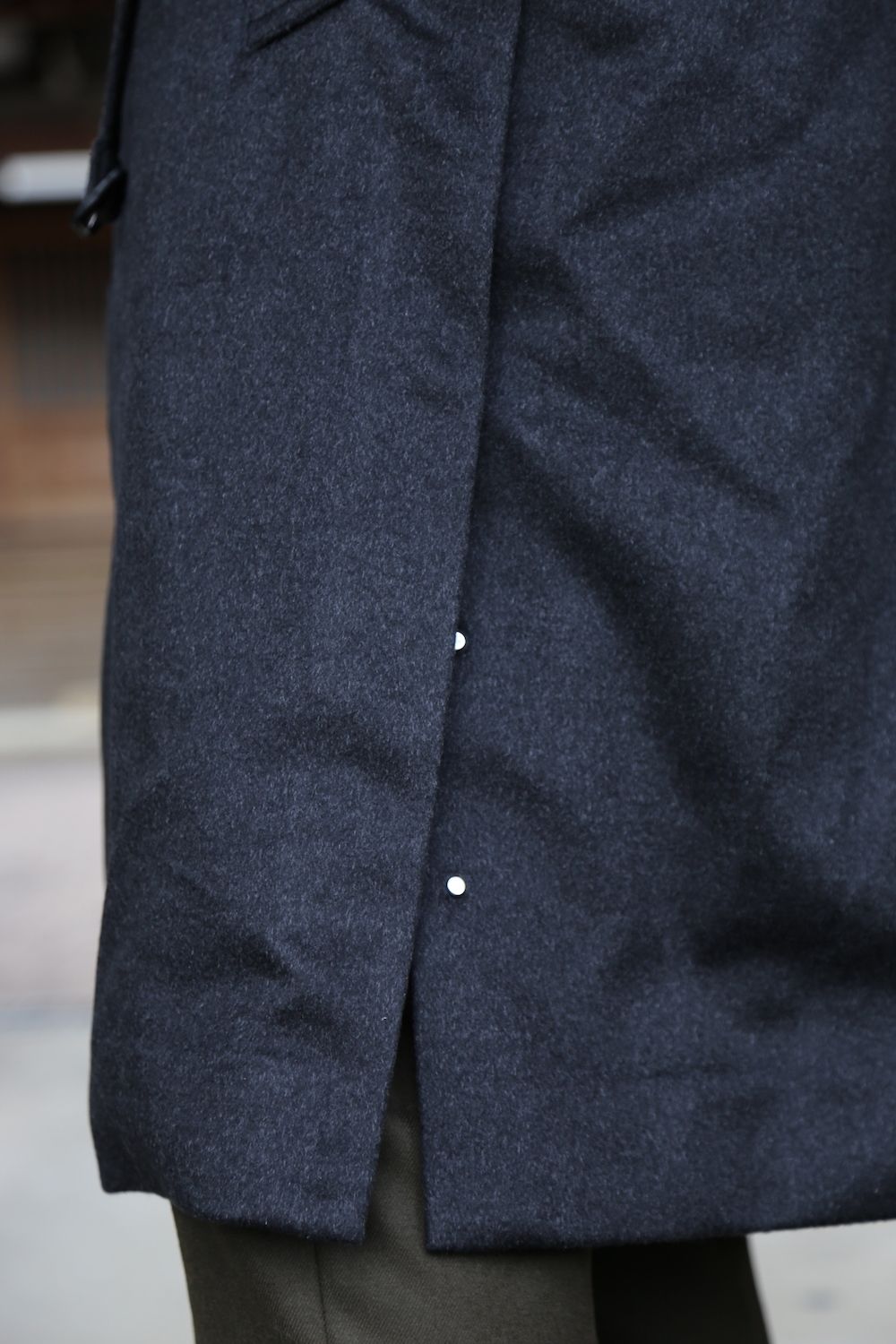 YOKE 新作 CASHMERE 3WAY BAL COLLAR SHARE COAT(YK20AW0134C)"CHARCOAL"style.2020.10.10.
