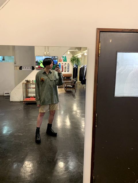 CHECK SHIRT WITH MY FRIEND(21SS15SH91) style.2021.1.16.