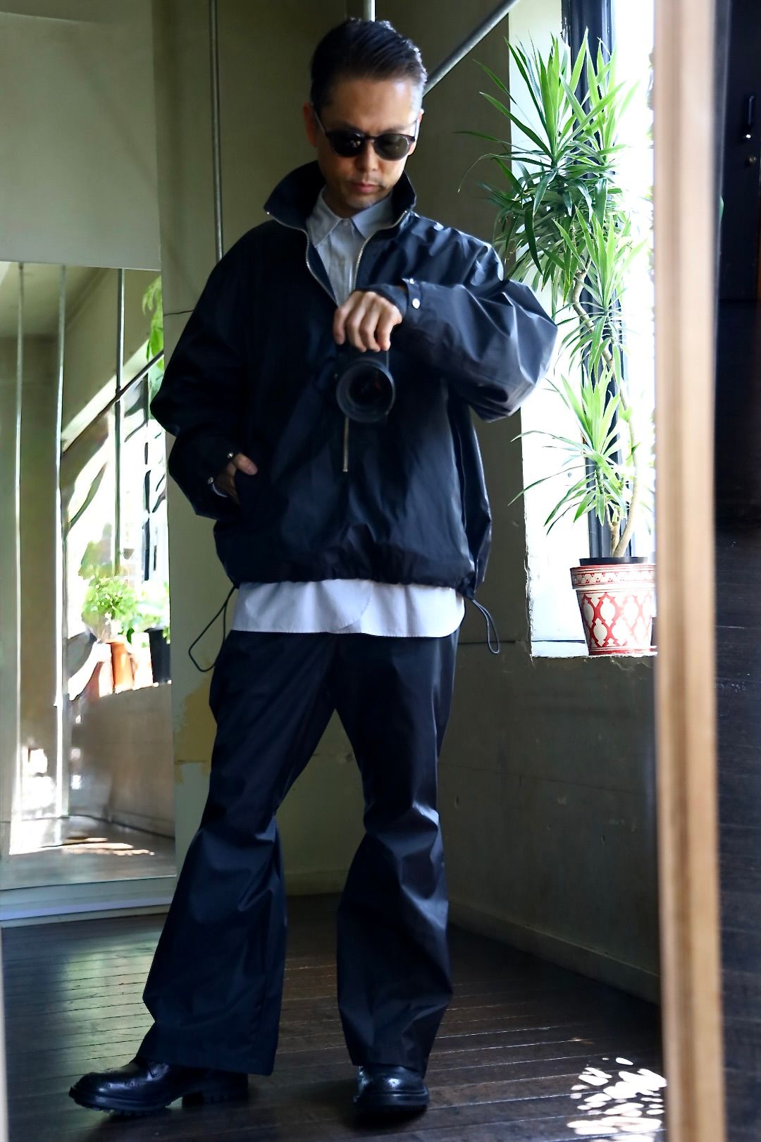 CHASSE チェイスQUARTER ZIP-3LW(CH-25FW-BL1)Black